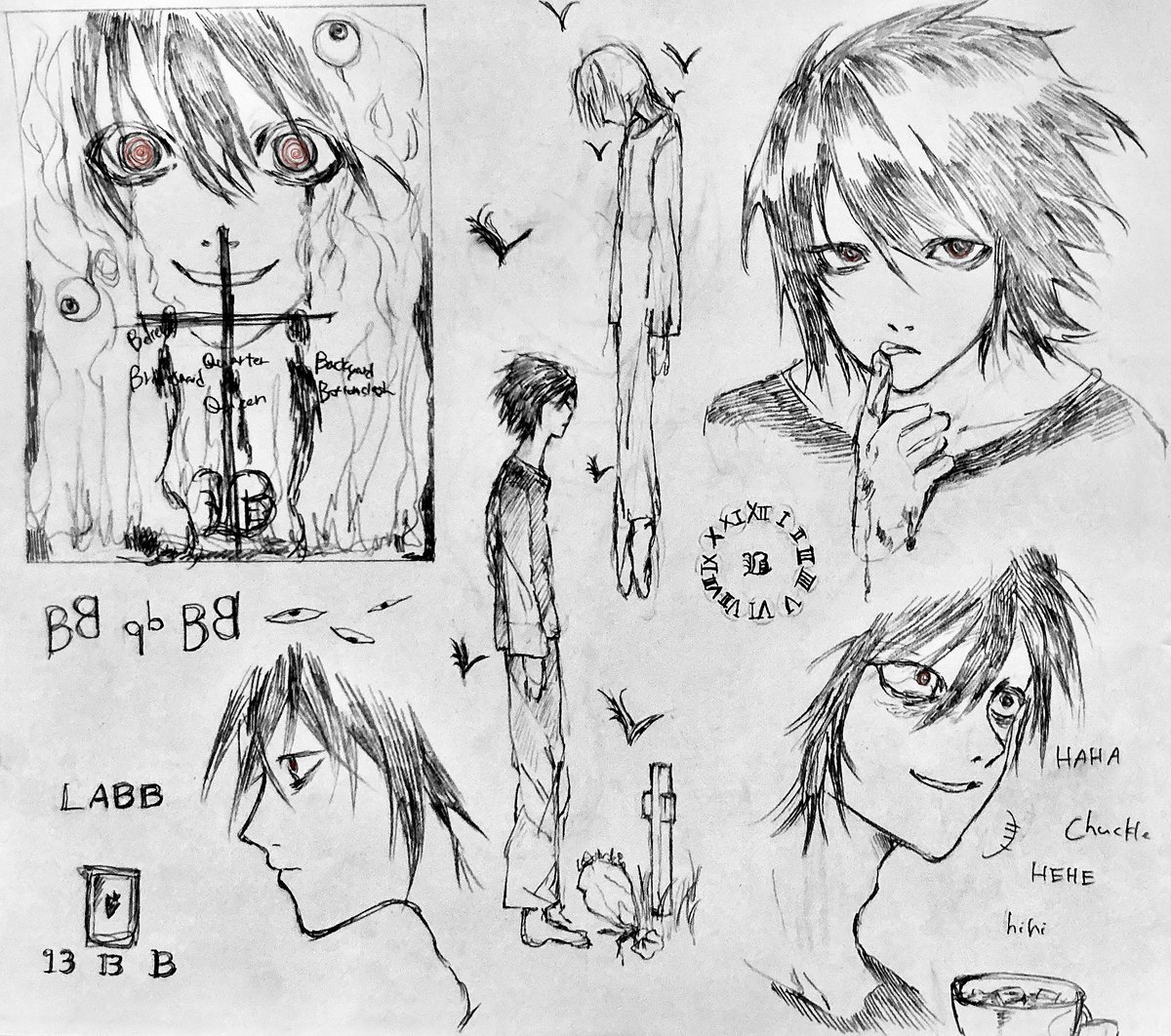 載せられる絵がないので少し前に描いた絵を供養…
 #LABB #DEATHNOTE