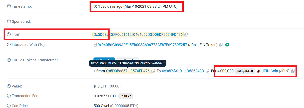 อัปเดต กระแสข่าว Exchange เจ้าดังสัญชาติไทย ถูกแฮก

คุณ <a href="/jetsada_jojo/">🐉 L๐veStory Drag๐n</a> แจ้งว่าได้ข้อมูลที่อาจเป็นข่าวเก่าเล่าใหม่

แอดเลยตรวจสอบเทียบจากเอกสารต้นทางที่ The BIG Secret โพสต์ ที่มีข้อมูลว่า $JFIN ถูกโอนไป 4 ล้านโทเค็น จากกระเป๋าที่ขึ้นต้นด้วย 0x5D0B...

ซึ่ง 2 ข้อมูล
