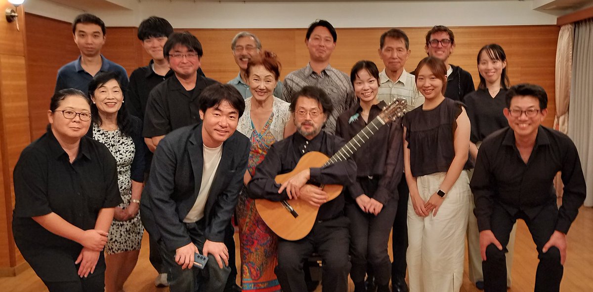TPMA_tokyo's tweet photo. 長岡克己先生を囲んだ発表会はぶじ終わりました。
新曲Soraの初演のほか、白いワルツ、ヌーボレ、ロンド、カゼなど先生の自作曲が多数披露されました。
ありがとうございました。 https://t.co/ro271RI539