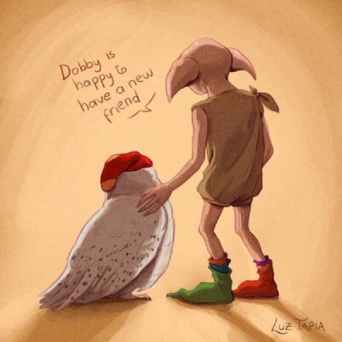 TheDailyHPotter's tweet photo. Hedwig and Dobby 🥰 https://t.co/VnqAiaJQ5w