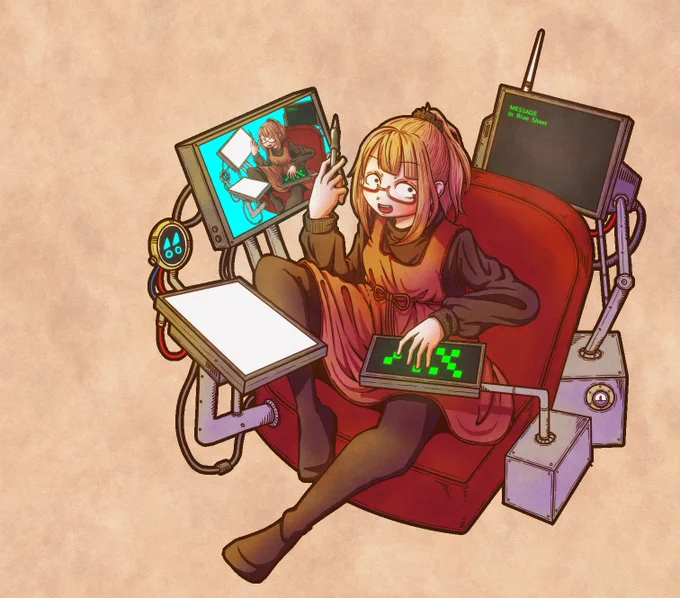 #去年の9月の画像を無言であげる 誕生日の時のイラストです!今年も何か用意できたらしたい所