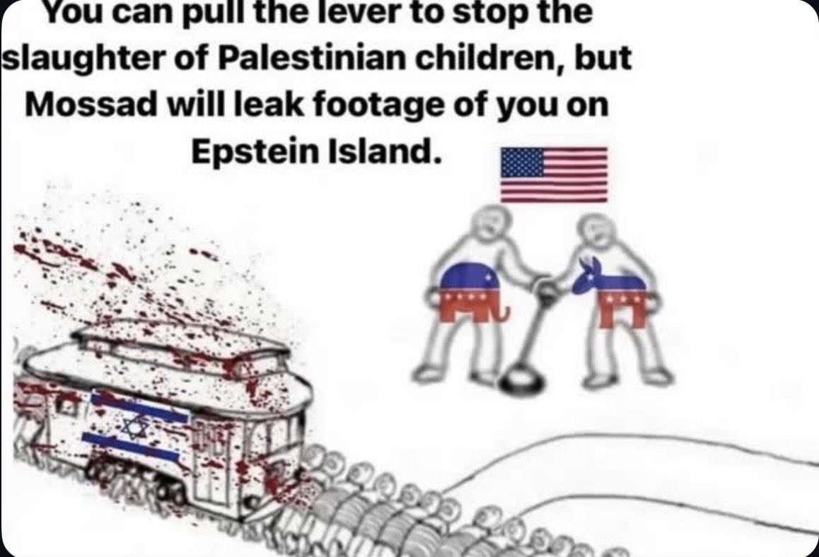 Greg_the_Berean's tweet image. Left cheek + right cheek = same ass. American uniparty politics. Lord have mercy.  

#TrolleyProblem #MoralDilemma #EthicalConundrum #Quandary #FreePalestine #FreeGaza