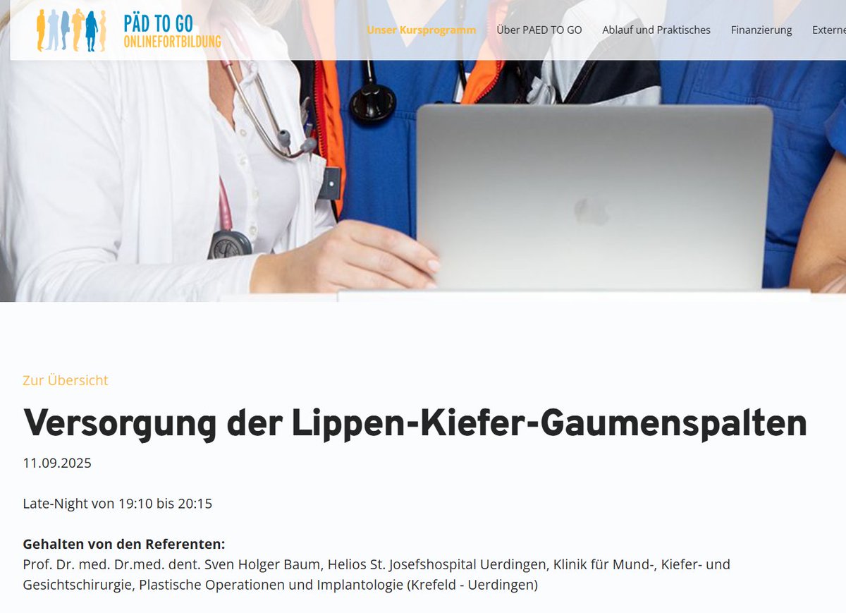MBerghaeuser's tweet photo. Am kommenden Donnerstag geht es nach Krefeld mit ganz viel Input rund um Lippen-Kiefer-Gaumenspalten. Wir freuen uns auf eure Teilnahme. Anmeldungen sind bis Veranstaltungsbeginn unter https://t.co/GD6QcnqaaN möglich. Wie immer #CME -zertifiziert

#paedtogo #medizintogo #lkg https://t.co/rgo2zFUHPu