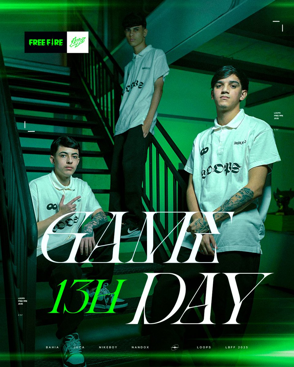 Loops (@loopsesports) on Twitter photo Bora pra mais um dia de FFWS?!
🎥 Ao vivo nos canais oficiais do <a href="/FFesportsBR/">Free Fire Esports Brasil #FFWSBR</a>
Espero vocês lá! 💚
#goLoops #FFWS #FreeFire Bora pra mais um dia de FFWS?!
🎥 Ao vivo nos canais oficiais do <a href="/FFesportsBR/">Free Fire Esports Brasil #FFWSBR</a>
Espero vocês lá! 💚
#goLoops #FFWS #FreeFire