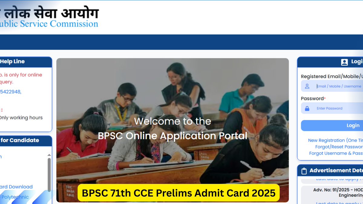 bharatislivecom's tweet image. bharatislive.com/bpsc-71th-cce-…
🚨 BPSC 71st Prelims Admit Card 2025 Released!
📅 Exam Date: 13 Sept 2025
📥 Download Admit Card Now
⚡ Stay tuned for result updates!
#BPSC #BPSC71st #bpscadmitcard #bpscprelims2025 #bpscexam #sarkariexam #bpscjobs #bharatislive