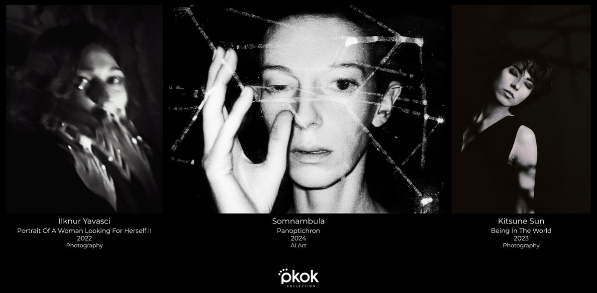 Pkok (@pkok_art) on Twitter photo From the Pkok Collection:
Portrait Of A Woman Looking For Herself II
by <a href="/ilknuryavasci/">İlknur〰️</a>
2022, Photography
Panoptichron
by <a href="/somnambula_0x/">somnambula</a>
2024, AI
Being In The World
by <a href="/KitsuSun/">.Kitsu.Sun</a>
2023, Photography From the Pkok Collection:
Portrait Of A Woman Looking For Herself II
by <a href="/ilknuryavasci/">İlknur〰️</a>
2022, Photography
Panoptichron
by <a href="/somnambula_0x/">somnambula</a>
2024, AI
Being In The World
by <a href="/KitsuSun/">.Kitsu.Sun</a>
2023, Photography