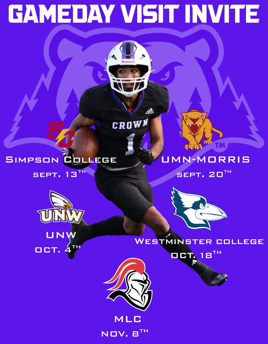 Thank you <a href="/DerrickTaylor_4/">Coach DT</a> for the game day invite can’t wait to be back! <a href="/CrownCollegeFB/">Crown College Football</a>