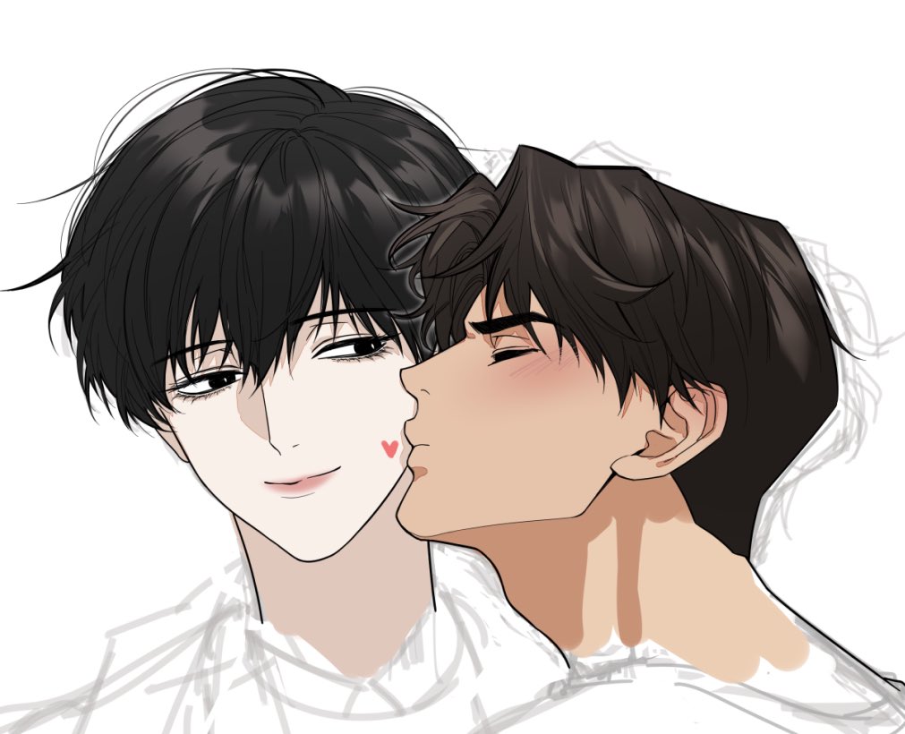 先把脸画了，后面再细化吧，画脸真是享受哇🤓