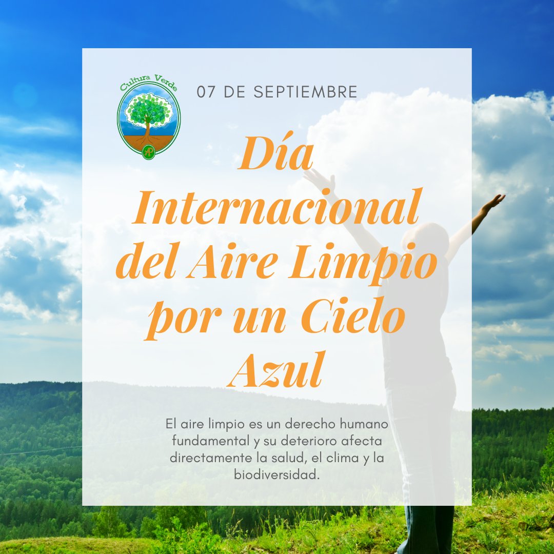 CulturaVerdeAC's tweet image. 🌬️💙 Hoy, 7 de septiembre, conmemoramos el Día Internacional del Aire Limpio por un Cielo Azul.

La contaminación atmosférica causa millones de muertes cada año y acelera el cambio climático 🌍.

En Hermosillo, desde Cultura Verde A.C. y la Unión de Usuarios de Hermosillo, A.C  ,…
