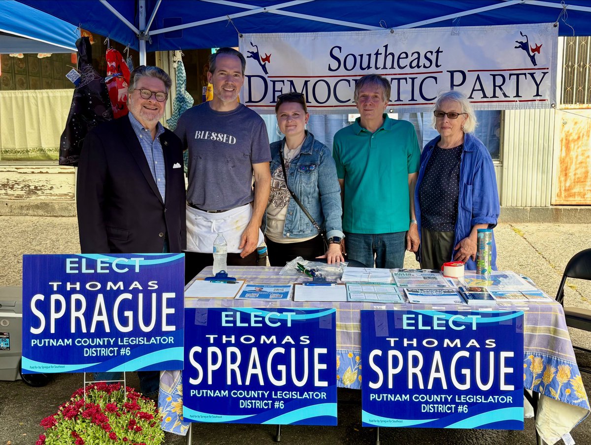 It was great to see the Southeast Dems at the Brewster Fall Festival showing their support for Thomas Sprague in his run for Putnam County Legislator!