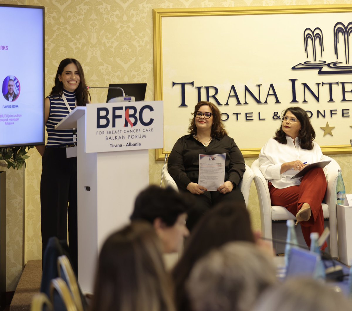 DonjetaZeqa's tweet photo. Still full of emotions after the Balkan Forum for Breast Cancer Care ๐
These two days in Tirana were about solidarity, courage & the belief that together we can change the future of cancer care in the Balkans.
@EuropaDonnaAl @EuropaDonnaEUR
#BFBC #CrossBorderCare #BreastCancer https://t.co/KGrzN8xzMa