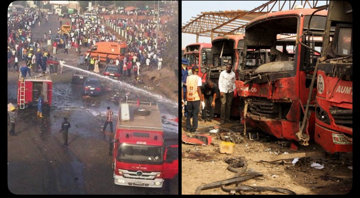 On 14 April 2014 at about 6:45am, two b*mbs exploded at a crowded bus station in Nyanya, Abuja, k!ll!ng at least 88 people and injuring at least 200.💔

A sad day in Nigeria 🇳🇬 history 💔🥹