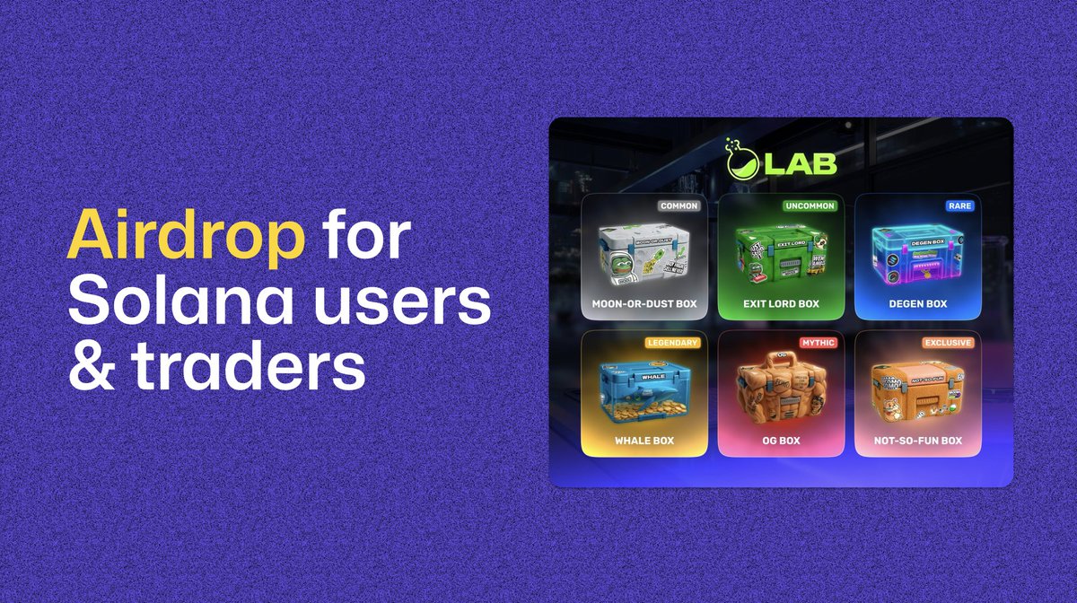 🪂 LAB terminal airdrop for Solana users 🍥 You might be eligible 🍥 Check  all your Solana wallets 💰 @LABtrade_ is backed by OKX Ventures, Kucoin  Ventures, Animoca & others ✓ How