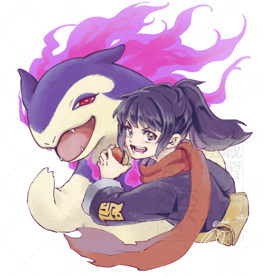 総髪テルくん　
ばくふんちゃんは個人的に描きたかっただけ