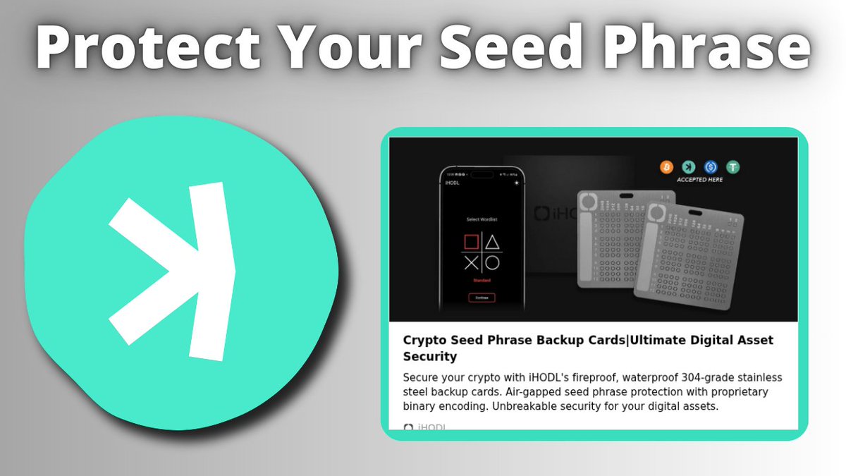 Protect Your Kaspa Seed Phrase With iHodl!

Watch on YouTube September 8th 8AM EST!👇
youtu.be/8ruG97fgrx4

$KAS <a href="/cyberventures32/">iHODL</a>