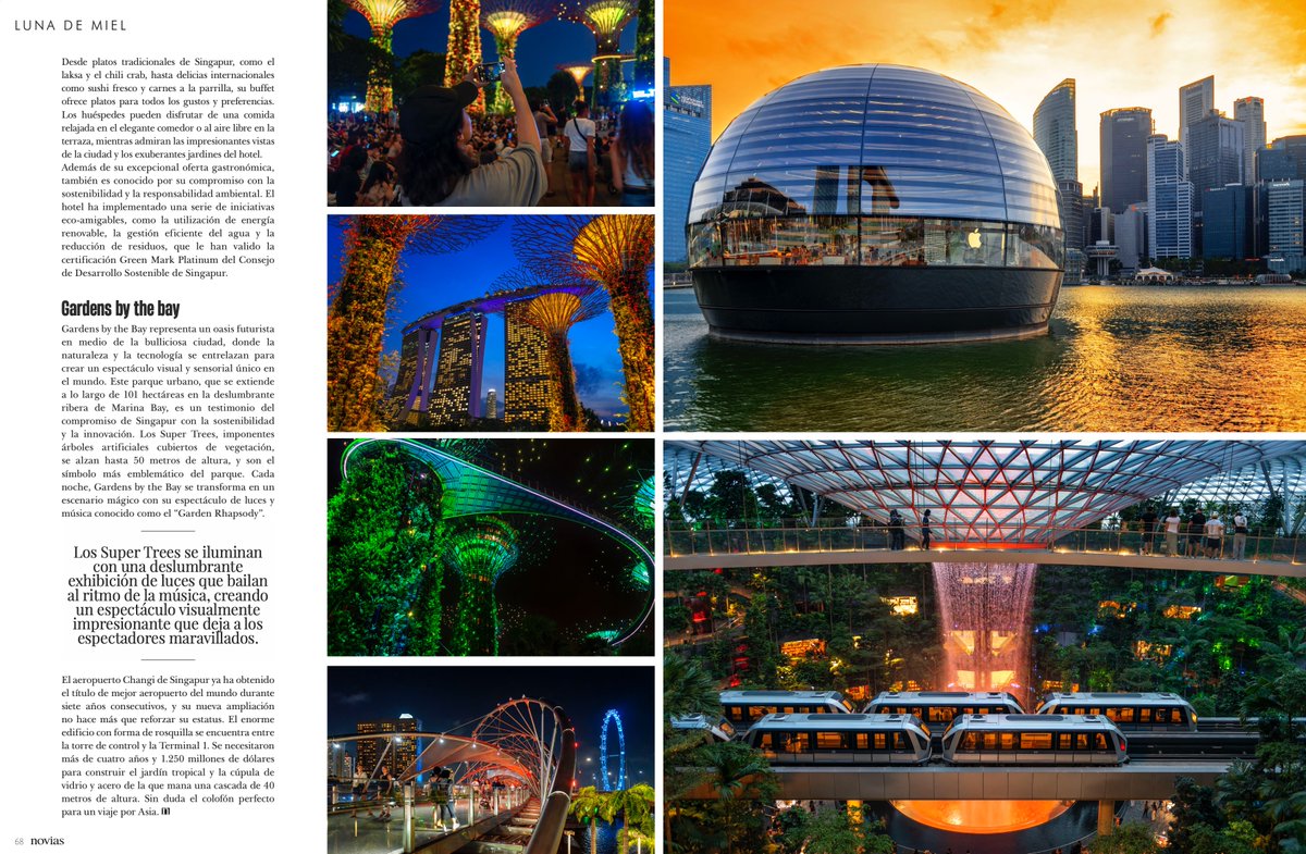 La revista NOVIAS también me publica un extenso artículo sobre Singapur.