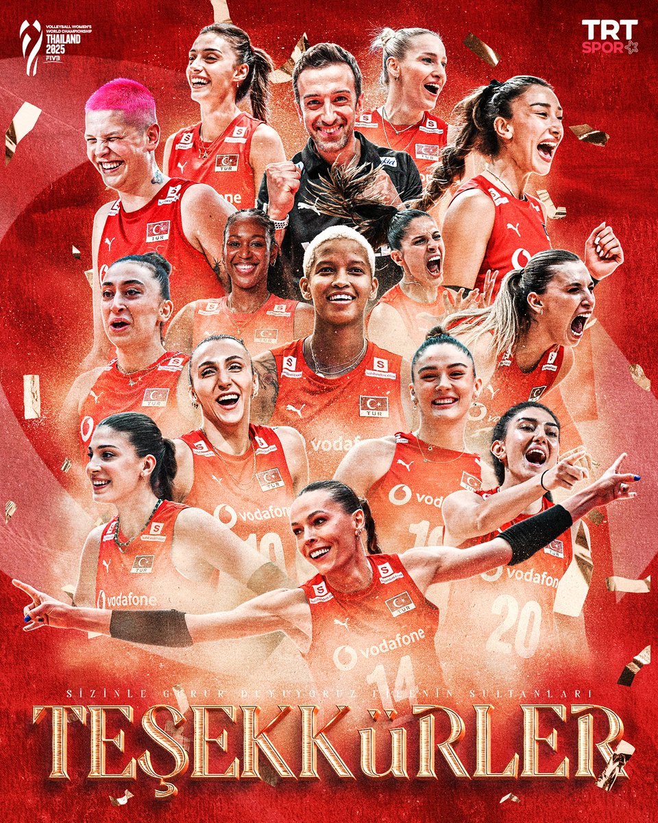 🇹🇷FİLENİN SULTANLARI DÜNYA İKİNCİSİ

🏐A Milli Kadın Voleybol Takımımız, Dünya Voleybol Şampiyonası finalinde İtalya'ya 3-2 mağlup olarak gümüş madalyanın sahibi oldu.

👏TEŞEKKÜRLER SULTANLAR! 👏SİZİNLE NE KADAR GURUR DUYSAK AZ!