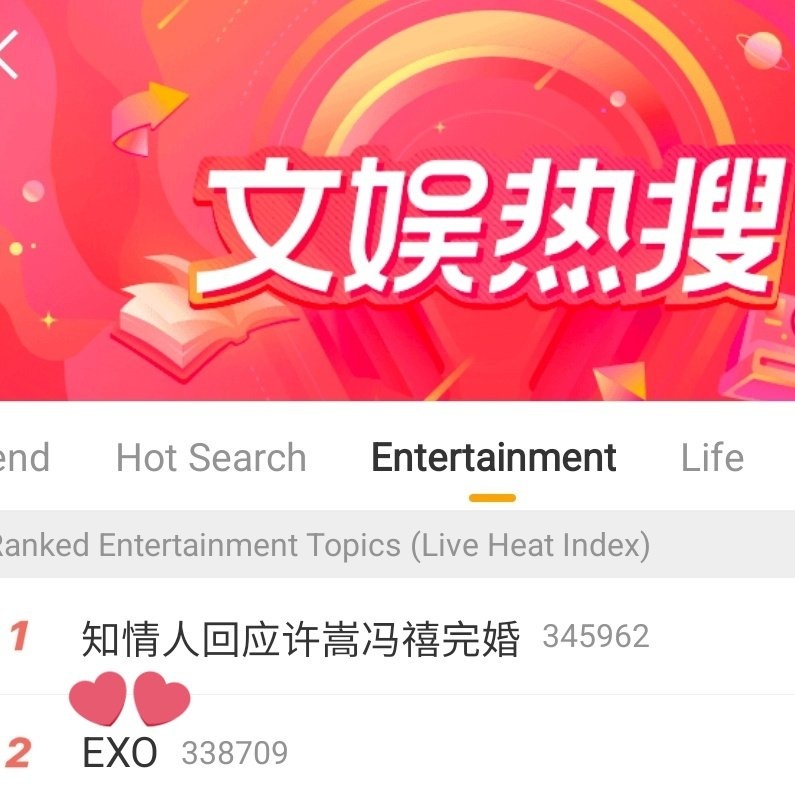 exouniversetr's tweet image. "EXO" yayımladığı gönderinin ardından Melon Gerçek Zamanlı arama listesinde 1. sıraya, Weibo Entertainment Hot Search listesinde ise 2. sıraya yükseldi! ✨️❤️