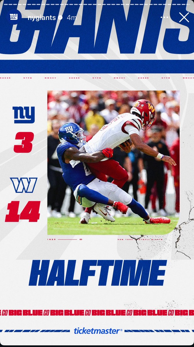 MikeRoz56's tweet photo. Because…of course. Why tf not. #NYGiants https://t.co/BWc0EMQvxd