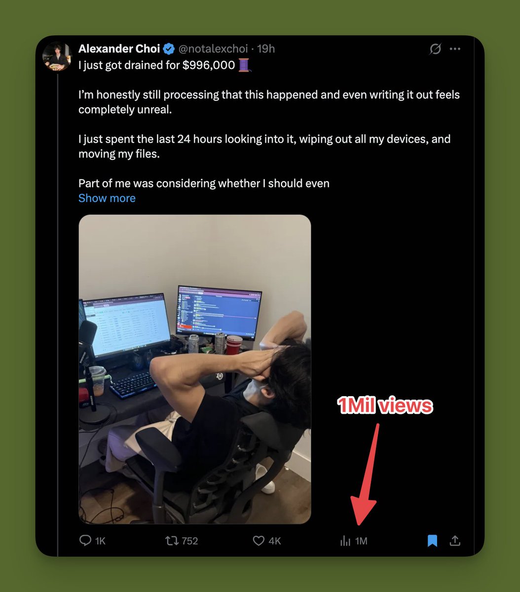 (Are These “I Got Drained” Posts Even Real?)

I’ve noticed a growing number of these on X. Maybe you’ve seen them too and maybe, like me, you’ve started questioning them (hopefully).

Recently, I even saw one from someone in my own NFT network that felt staged. It was too