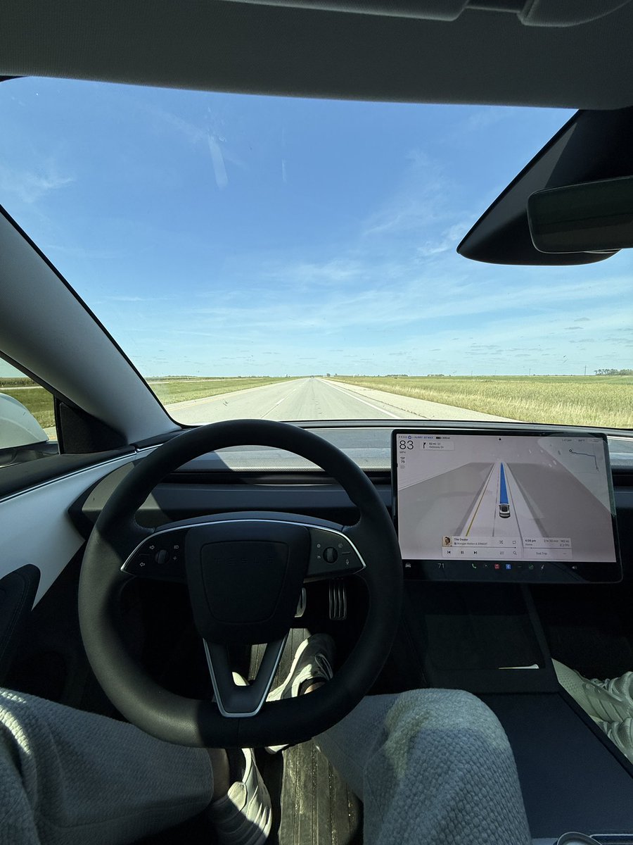 Qshizzle97's tweet image. Headed home to see what the frost did. Full Self Driving is a roadtrip game changer, or anytime