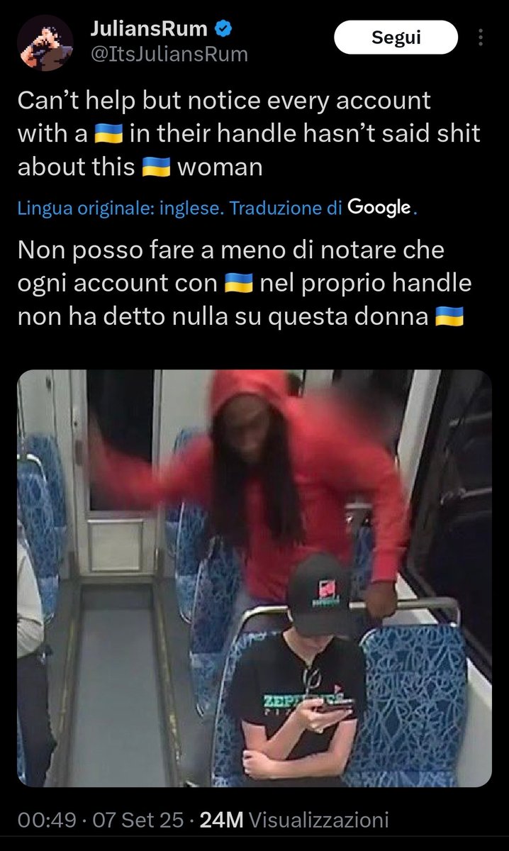 Una semplice verità. Nessuno di coloro con le bandiere dell'Ucraina nel profilo ha detto una parola sul barbaro omicidio di questa ragazza Ucraina negli Stati Uniti. Se l'assassino non è bianco, non c'è indignazione.
