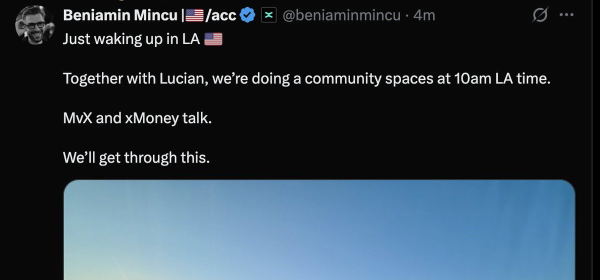 dickdevelopment's tweet image. &quot;We’ll get through this.&quot;

He created a bad situation and says this. Bro it&apos;s not COVID19 that came out of nowhere and was not in your powers.

So sad i was 100% in MvX for so many years. 0.1% is enough.

Beni always said 1%. That maybe was a good number