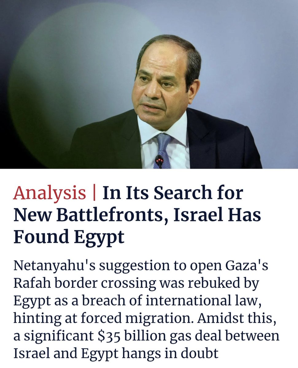 Egypte kan zijn gasdeal wel vergeten als het niet meewerkt. Nethanyahu chanteert. Alleen is dat voor Israël  zelf ook een economisch aderlating.