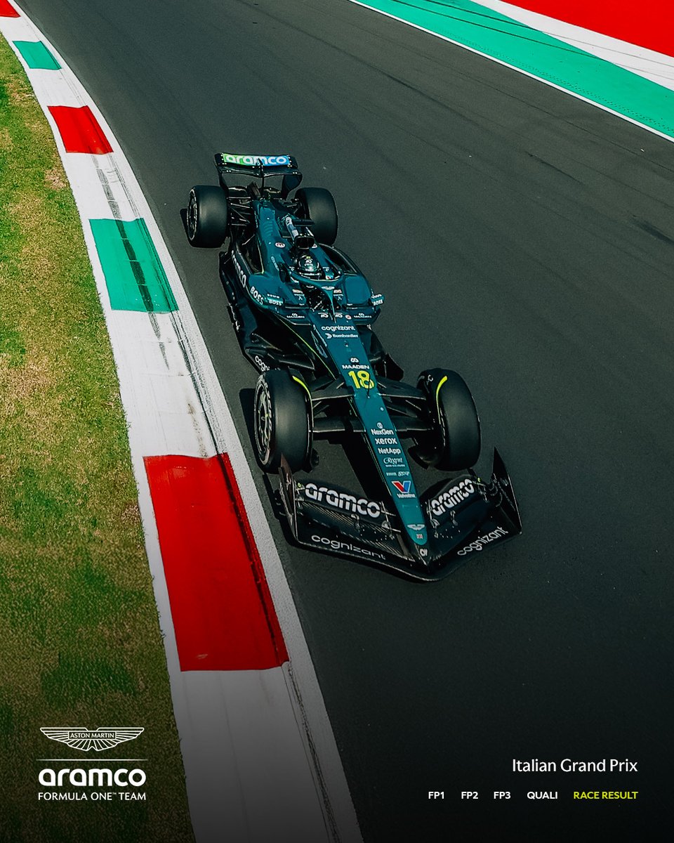 AstonMartinF1's tweet photo. Our #ItalianGP weekend comes to a close. https://t.co/7OkQRN9mNF