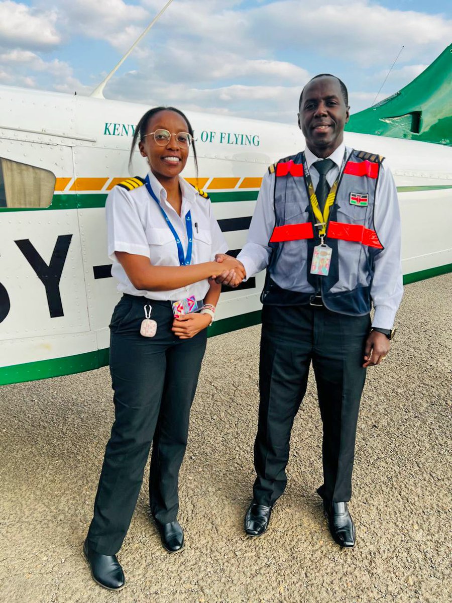 The_KSOF's tweet image. Congratulations, Stella Mwethi! 🎊
From South Africa to Kenya, Stella has successfully completed her Multi-Engine Instrument Rating conversion. 

 Keep soaring, Stella!

#KenyaSchoolOfFlying #KSOF  #AviationMilestone #MultiEngineIR #LicenseConversion #PilotLife