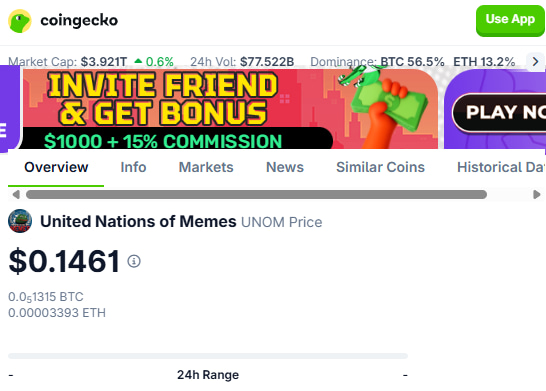 UNofMeme's tweet photo. $UNOM has just been listed on Coingecko!

https://t.co/fycgOYeUwl https://t.co/oQlMoq67k5