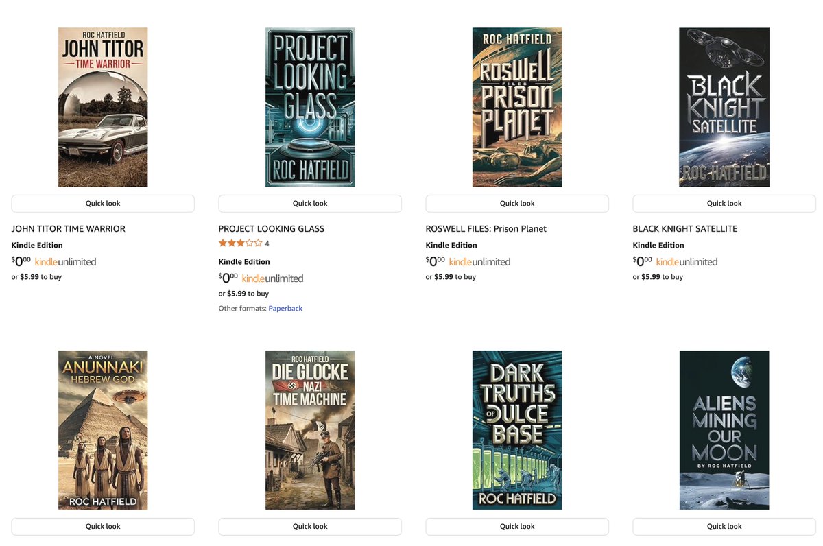 Roc Hatfield Books available in AMAZON KINDLE STORE. #writer #futurist #books #scifi #novel Atlantium Studios