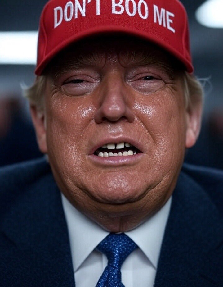 News4Laughs's tweet photo. @karlykingsley Boo the fuck out of him.
#TrumpBoo #BooWokeTrump https://t.co/mT2pk1G8sq