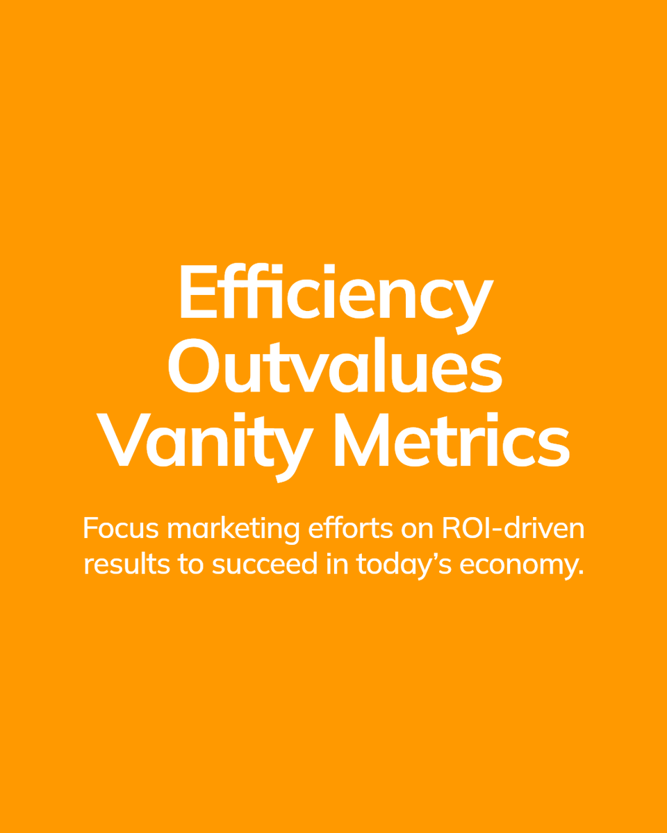 MV3Marketing's tweet photo. Efficiency is the new currency in marketing. 

Gone are the days of chasing vanity metrics. 

Align your strategy with ROI-driven outcomes to thrive in this economic reality. 

#Efficiency #Marketing #MV3Marketing https://t.co/Zhb745PpOy