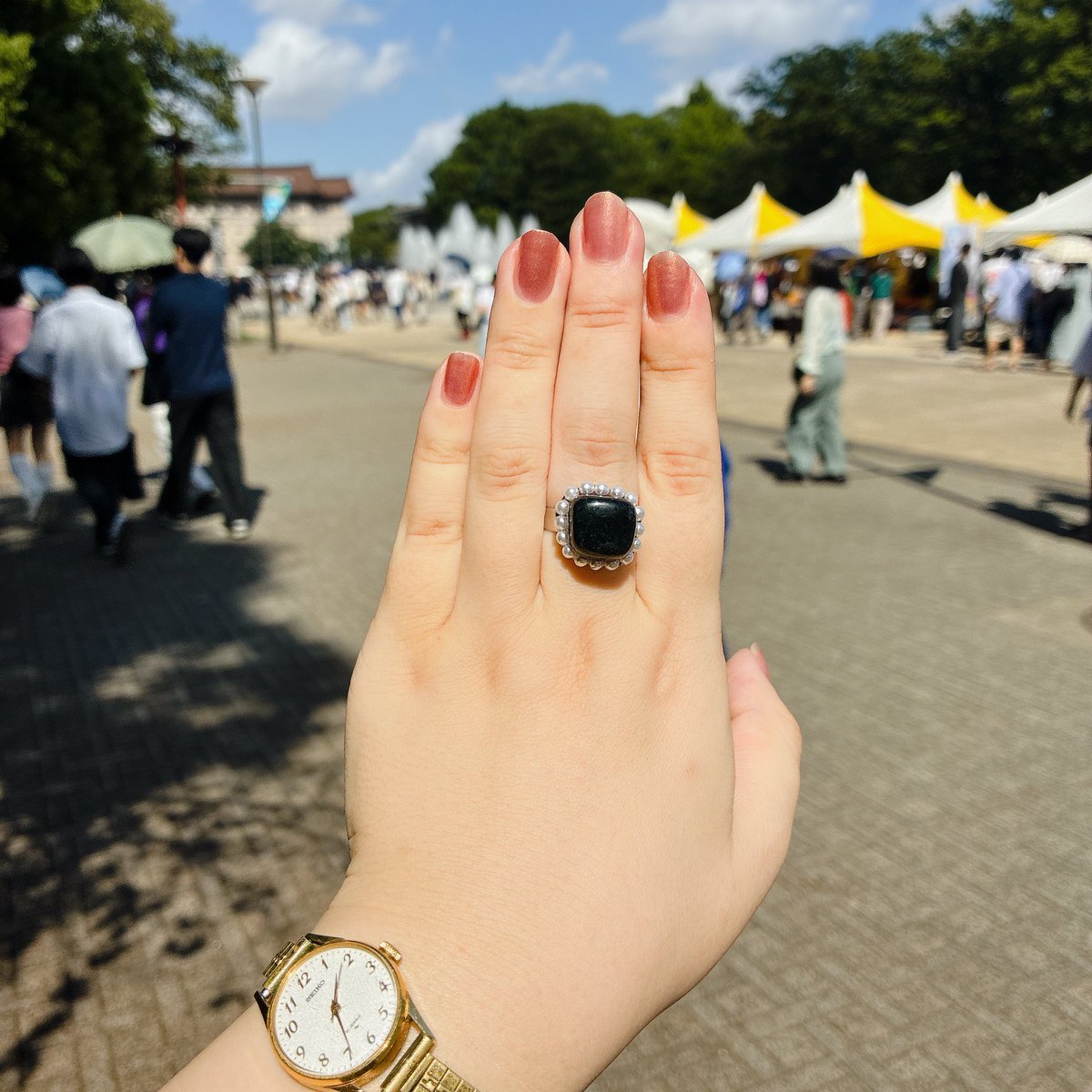 つえたにさん　石の指輪 つえたにさん 石の指輪の通販 by hikobae23215｜ラクマ