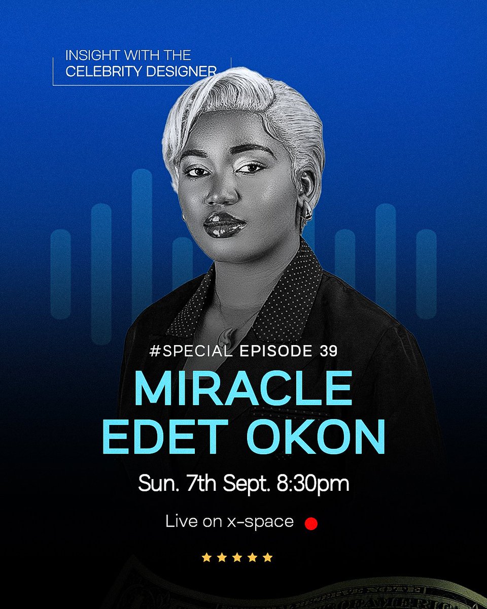 Ikenna Justin Gabriel (@ikennajustinga1) on Twitter photo It's a special episode tonight.
Meet our guest, <a href="/MimiTheDesigner/">Miracle Edet Okon</a>
Set your reminders.
Happy Sunday 🥂 It's a special episode tonight.
Meet our guest, <a href="/MimiTheDesigner/">Miracle Edet Okon</a>
Set your reminders.
Happy Sunday 🥂