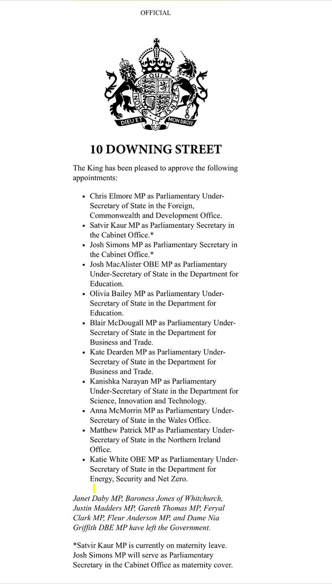 Josh Simons MP (@joshsimonsmp) on Twitter photo I’m excited to join the government as a minister in <a href="/cabinetofficeuk/">Cabinet Office</a>.
My job will be to support the brilliant <a href="/DarrenJones/">Darren Jones</a> in his work to build the heart of the govt’s delivery structures.
Can’t wait to get started 1/3 I’m excited to join the government as a minister in <a href="/cabinetofficeuk/">Cabinet Office</a>.
My job will be to support the brilliant <a href="/DarrenJones/">Darren Jones</a> in his work to build the heart of the govt’s delivery structures.
Can’t wait to get started 1/3