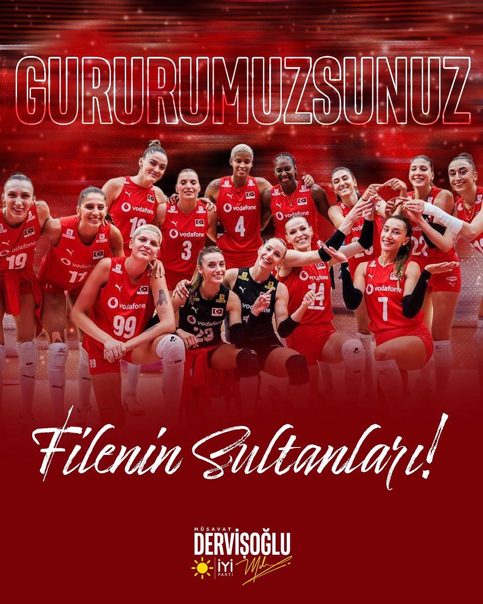 Atatürk’ün kızları, Filenin Sultanları!

Milletimize tarifsiz bir gurur yaşattınız.
Göğsünüzdeki Ay-Yıldızla, azminizi ve yüreğinizi sahaya koyarak tarihe altın harflerle geçtiniz.

Hepinizi yürekten kutluyor,
Sizlerle gurur duyuyor, Gözlerinizden öpüyorum! 🇹🇷