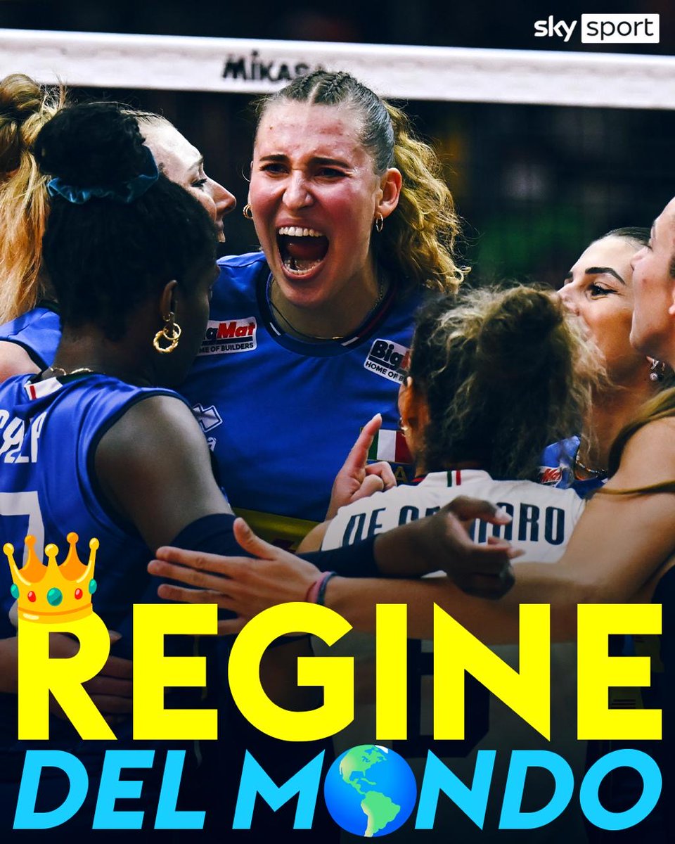 🏆 Le più brave, le più forti, 𝑳𝑬 𝑪𝑨𝑴𝑷𝑰𝑶𝑵𝑬𝑺𝑺𝑬 𝑴𝑶𝑵𝑫𝑰𝑨𝑳𝑰 le abbiamo solo noi 💙

Le azzurre vincono una finale tiratissima contro la Turchia 25-23, 13-25, 26-24, 19-25, 15-8

#SkySport #VolleyBallWorldChampionship #ItaliaTurchia
