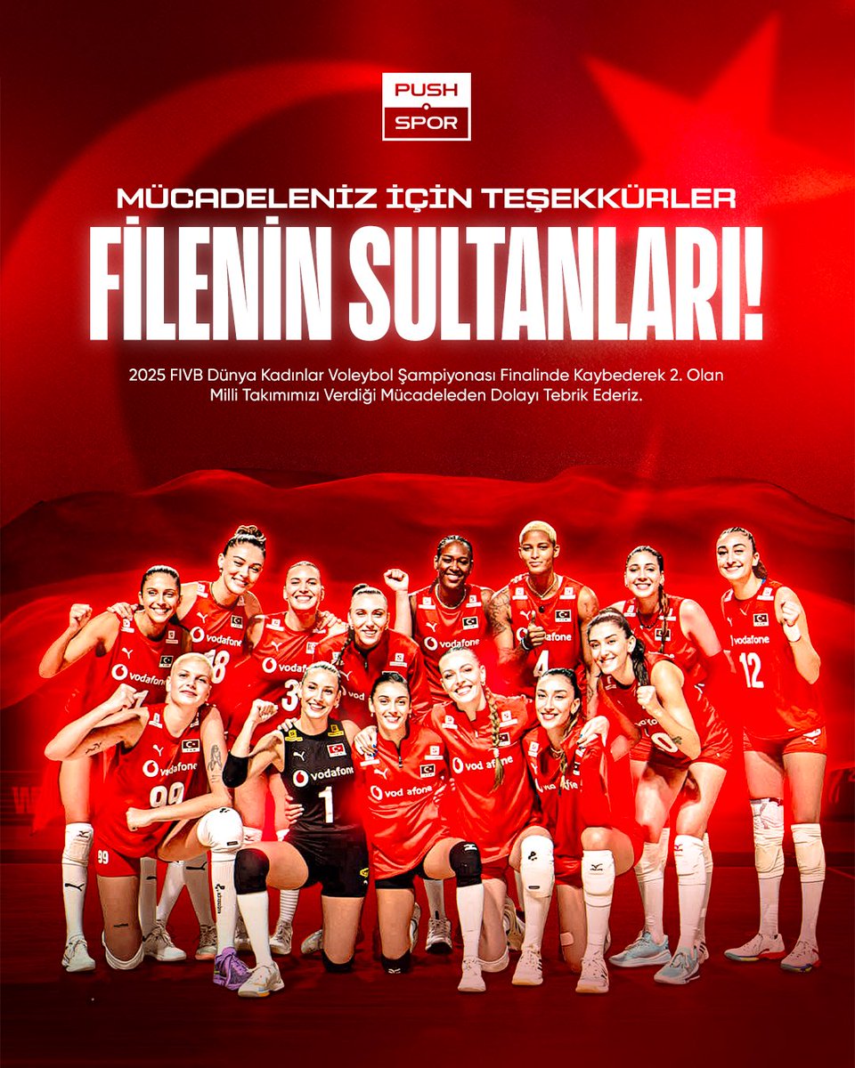 🇹🇷 Filenin Sultanları, Dünya ikincisi oldu.