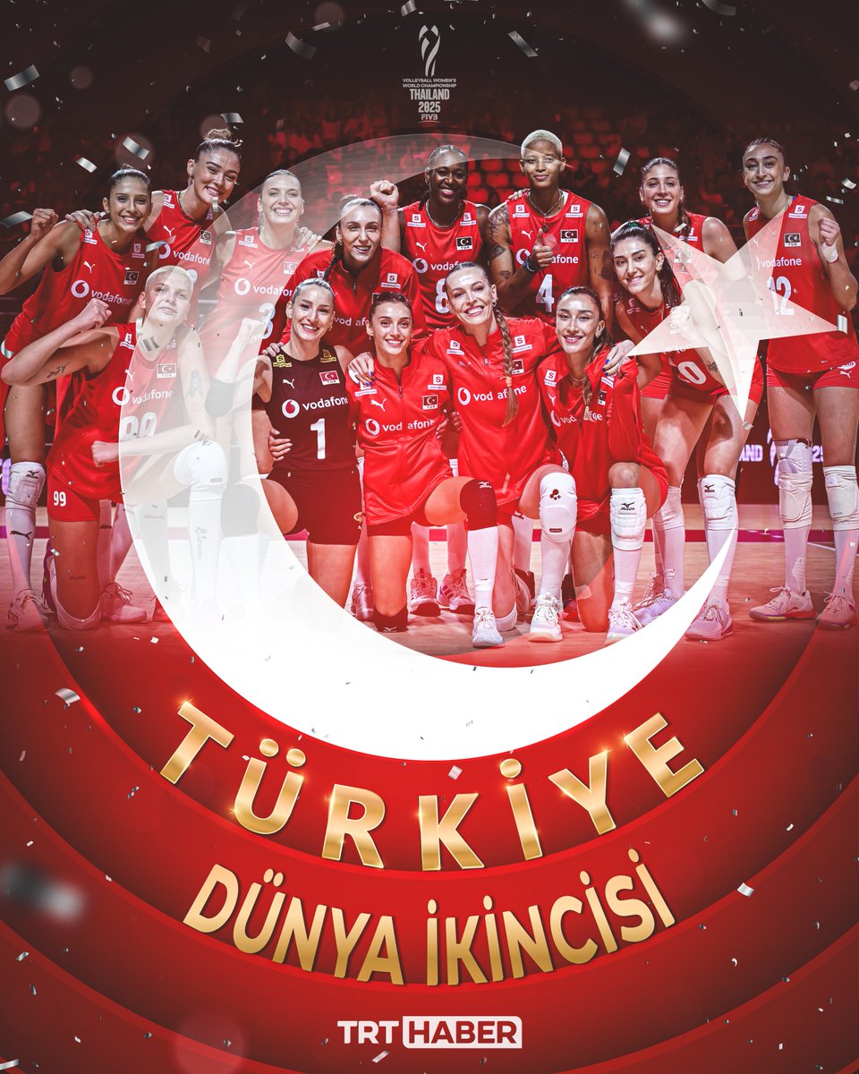 🇹🇷Teşekkürler #FileninSultanları!

🏐🥈A Milli Kadın Voleybol Takımımız, ilk kez çıktığı 2025 FIVB Dünya Şampiyonası finalinde ikinci oldu.

tr.trthaber.com/1/6c943a97