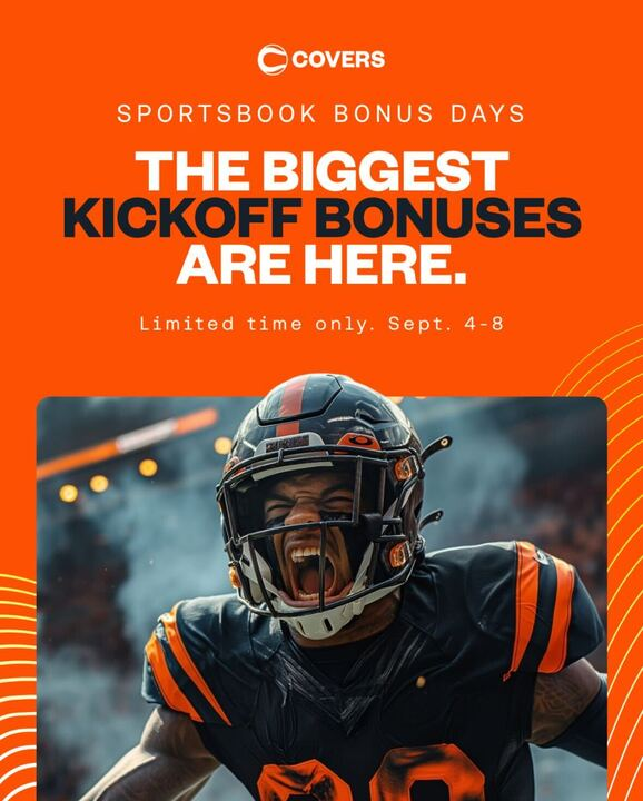 Covers's tweet photo. FOOTBALL IS BACK AND SO ARE THE BONUSES! 🙌🏈

Don't miss out on over $7,000 in lucrative bonuses this season. 💰

🔗: https://t.co/ZcwPJWQSGV https://t.co/ua9CWCicHP