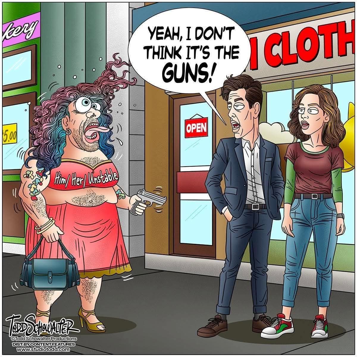 I'm telling all you gun hating Democrats that want to take away our guns. Guns aren't the problem mental health is. I'm talking about guys that have a sex change operation early in life &amp; later they find out it was the biggest mistake of their lives &amp; they hate themselves &amp; they