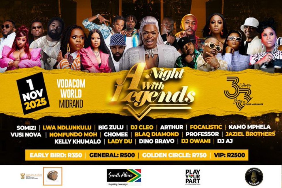 _NombuleloM's tweet photo. This night belongs to the pioneers. 🙌🏾 #ANightWithLegends2025 #Arthur33YearsInMusic https://t.co/g8z78JB1KS