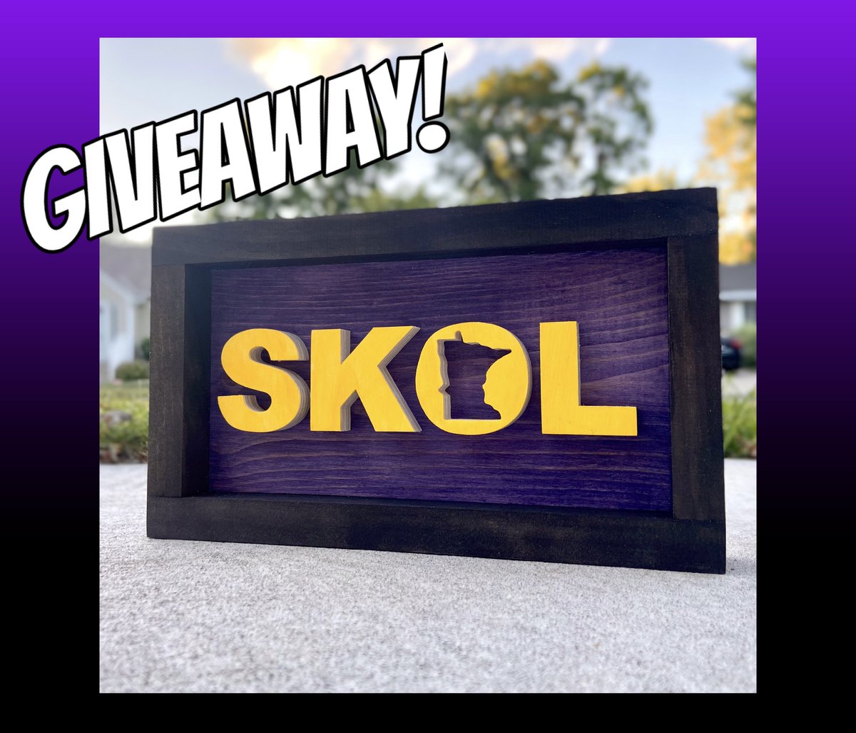 🏈GIVEAWAY TIME🏈

I’m going to be choosing two(2) random #Vikings fans who follow me that LIKE and REPOST this post to win a #SKOL piece handmade by yours truly! 

Tag any and all Vikings fans! 

Winners announced via retweet Monday, 9/8/25 @ 7:00PM CST