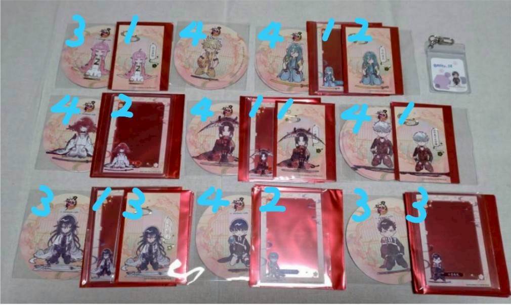 刀剣乱舞 アニメイトカフェ 硬化ケース 箔押しカード コースター 長船