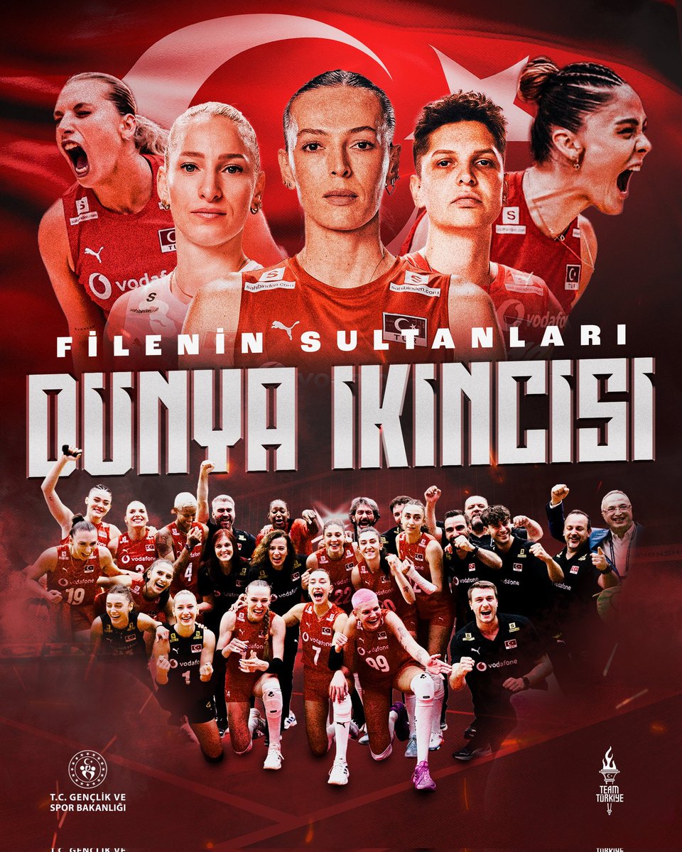 Teşekkürler
#FileninSultanları 🇹🇷
Dünya Kadınlar Voleybol Şampiyonası'nda ikinci olarak Türkiye'ye tarihinde ilk kez gümüş madalya kazandıran Filenin Sultanları'nı gönülden kutluyorum.
Türk milletinin gururu oldunuz.
Gönüllerin şampiyonu oldunuz.
İyi ki varsınız; var olun.