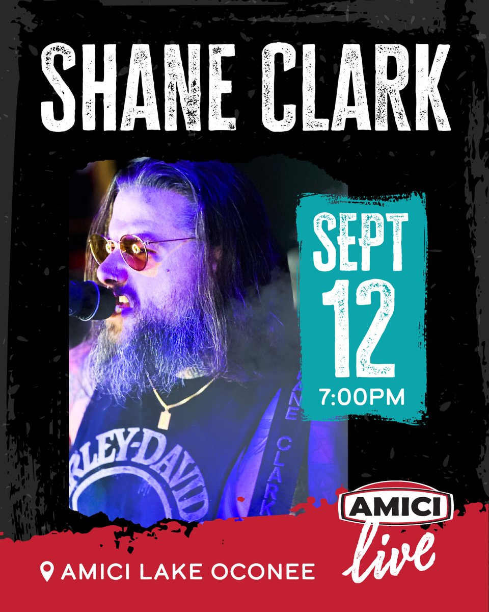 Pizza, wings, and live music make the perfect Friday night! 

Catch Shane Clark live at Amici Lake Oconee from 7–9 PM. You don’t want to miss it!

#ShaneClark #AmiciLakeOconee #AMICILIVE #Amici #LakeOconee