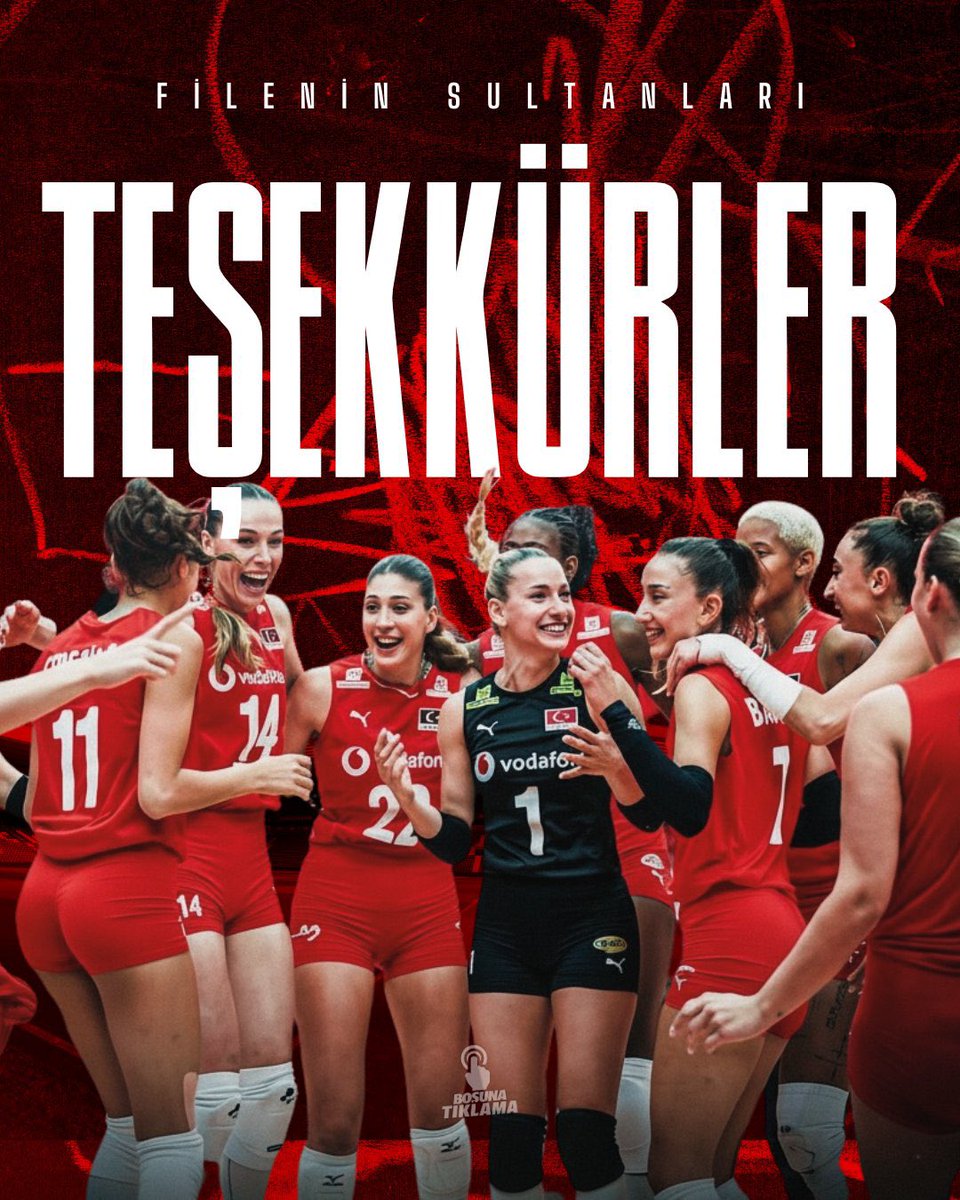 Türkiye'nin aydınlık yüzlü Türk kadınları, Atatürk'ün kurduğu Türkiye Cumhuriyeti'nin verdiği güçle #FileninSutanları olarak
dünyaya dedi ki; 
"Türk kadını çalışkandır, zekidir, ahlâklıdır. Yerlerde sürünmeye değil, omuzlarda yükselmeye lâyıktır."
Dünya ikincisi olan Türk