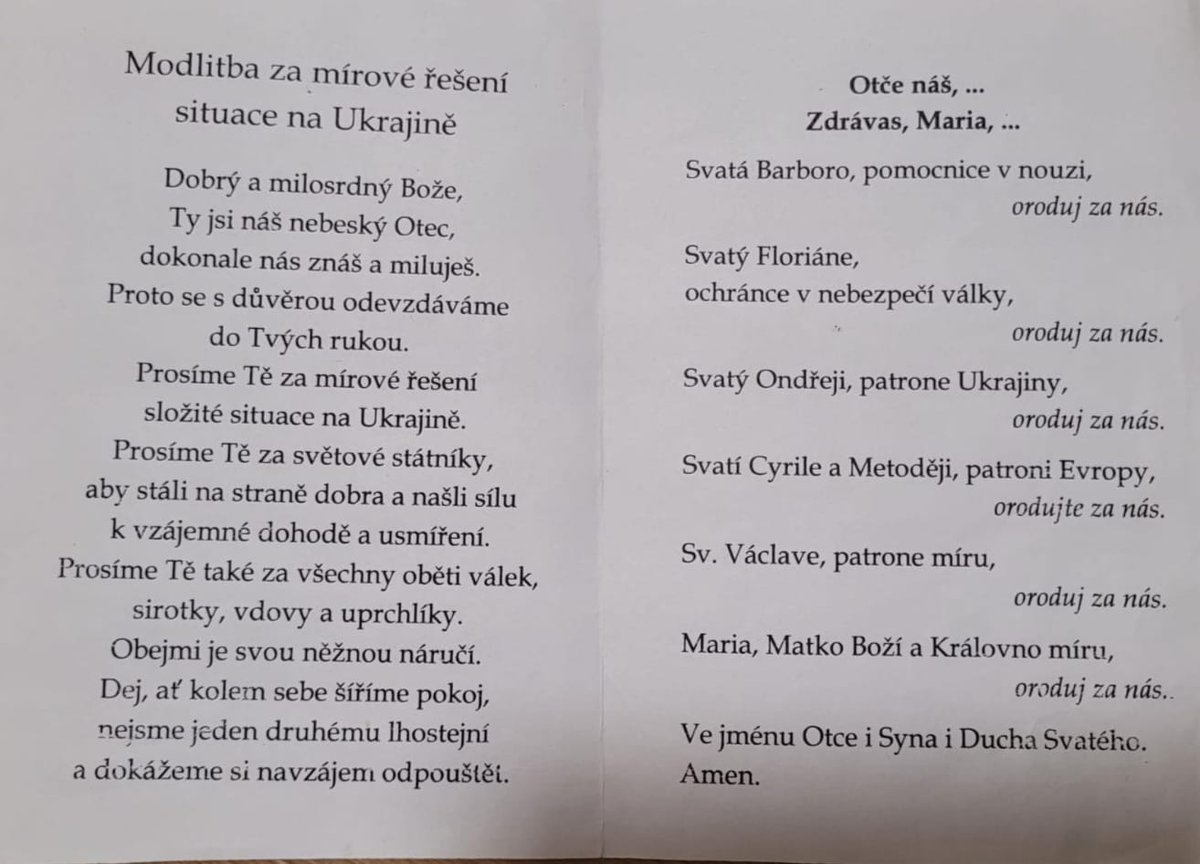 Aj modlidba je pomoc.
Pomozte se sdílením 
Není čas ztrácet čas 🇺🇦🤝🇨🇿🇸🇰

Podpořit nás můžete skrze transparentní účty: 
🇨🇿6245545399/0800
IBAN: CZ45 0800 0000 0062 4554 5399
🇸🇰2902651733/8330 
SK7783300000002902651733 

Děkujeme Vám 💛💙...

donio.cz/medevac-pro-zd…